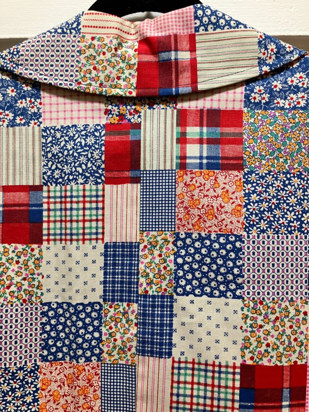*STUNNING* 1960s Patchwork Coat, Excellent Cond. Vintage size 20.5! Large! CUTE! - Picture 16 of 16